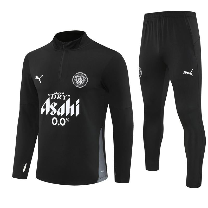 Manchester City 2025/26 Black Half-Zip Tracksuit Set