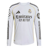 Real Madrid 2025/26 Home Player Version Long Sleeve Jersey