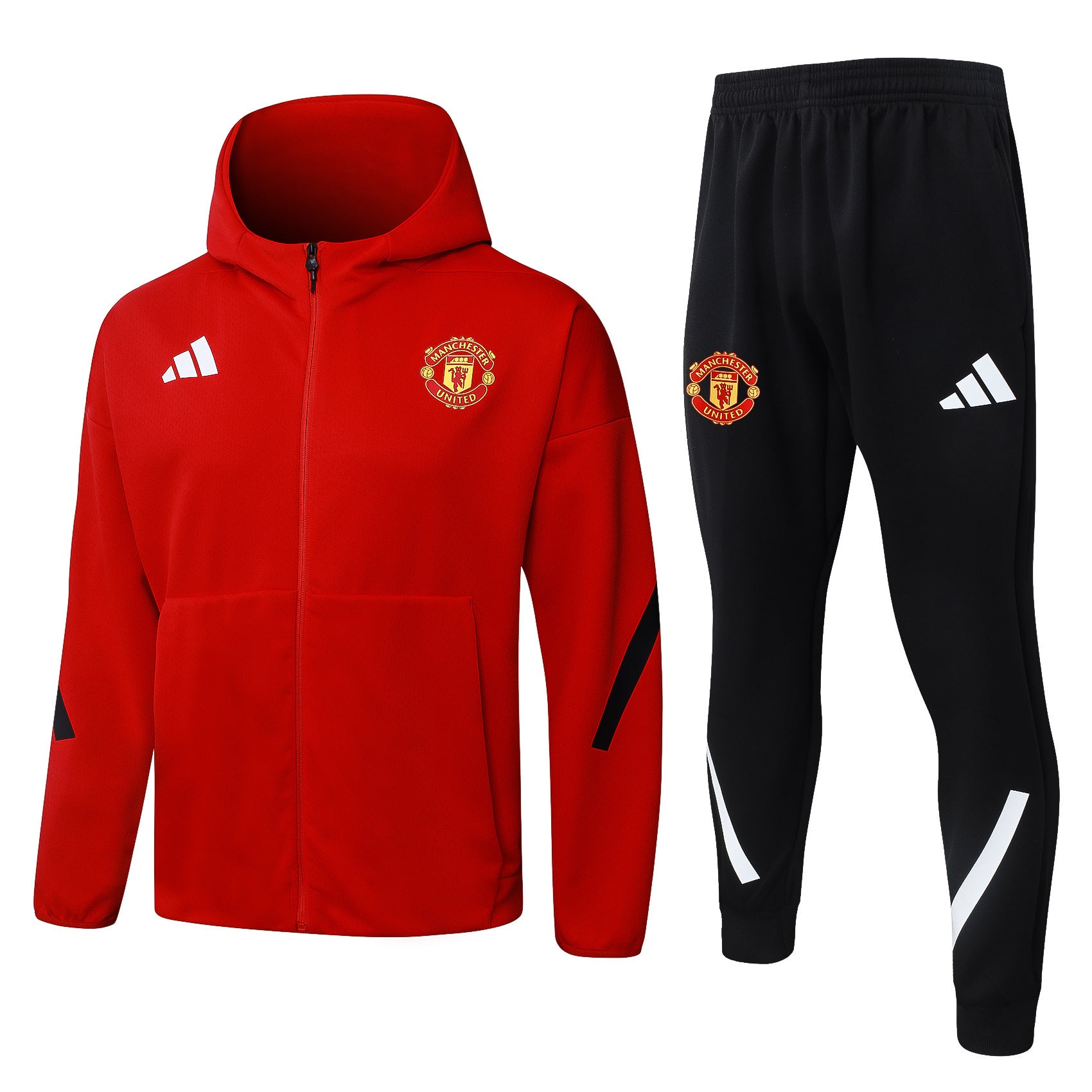 Manchester United 2025/26 Red Hoodie Tracksuit Set