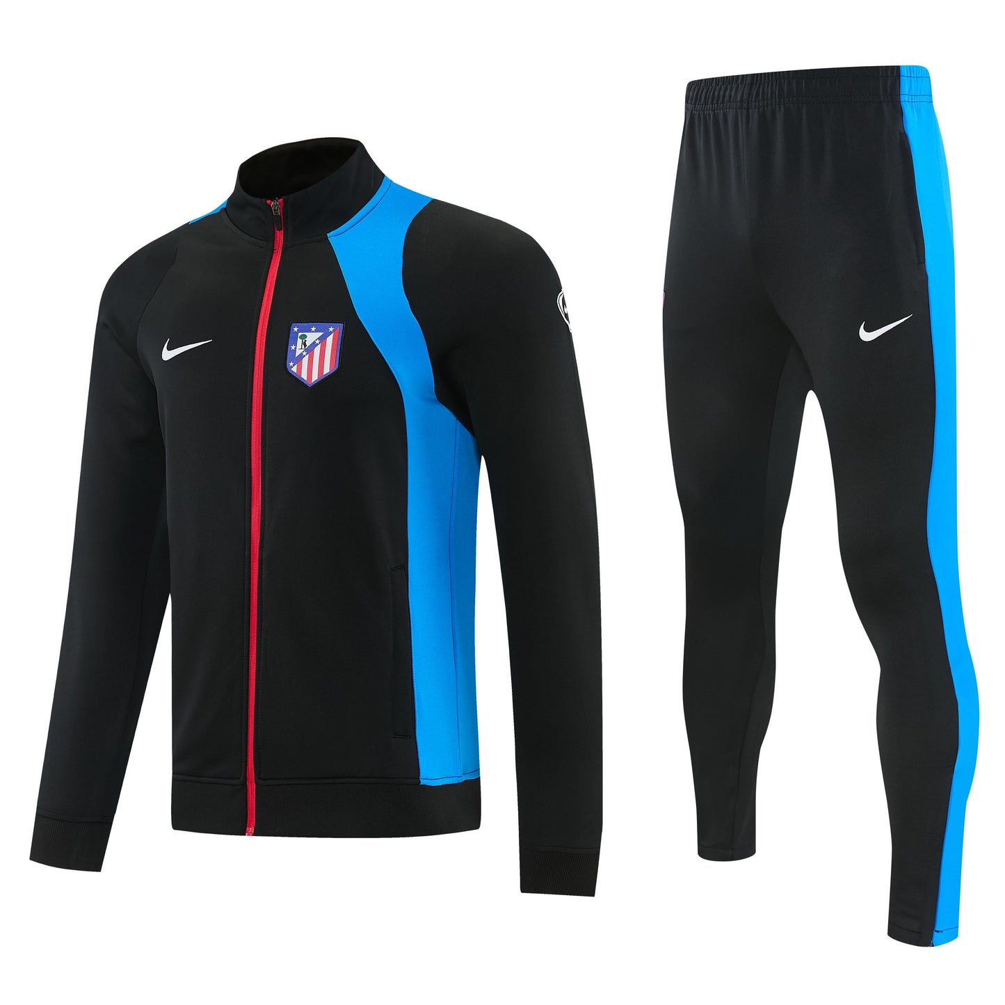 Atletico Madrid 2026/27 Black Full-Zip Tracksuit Set