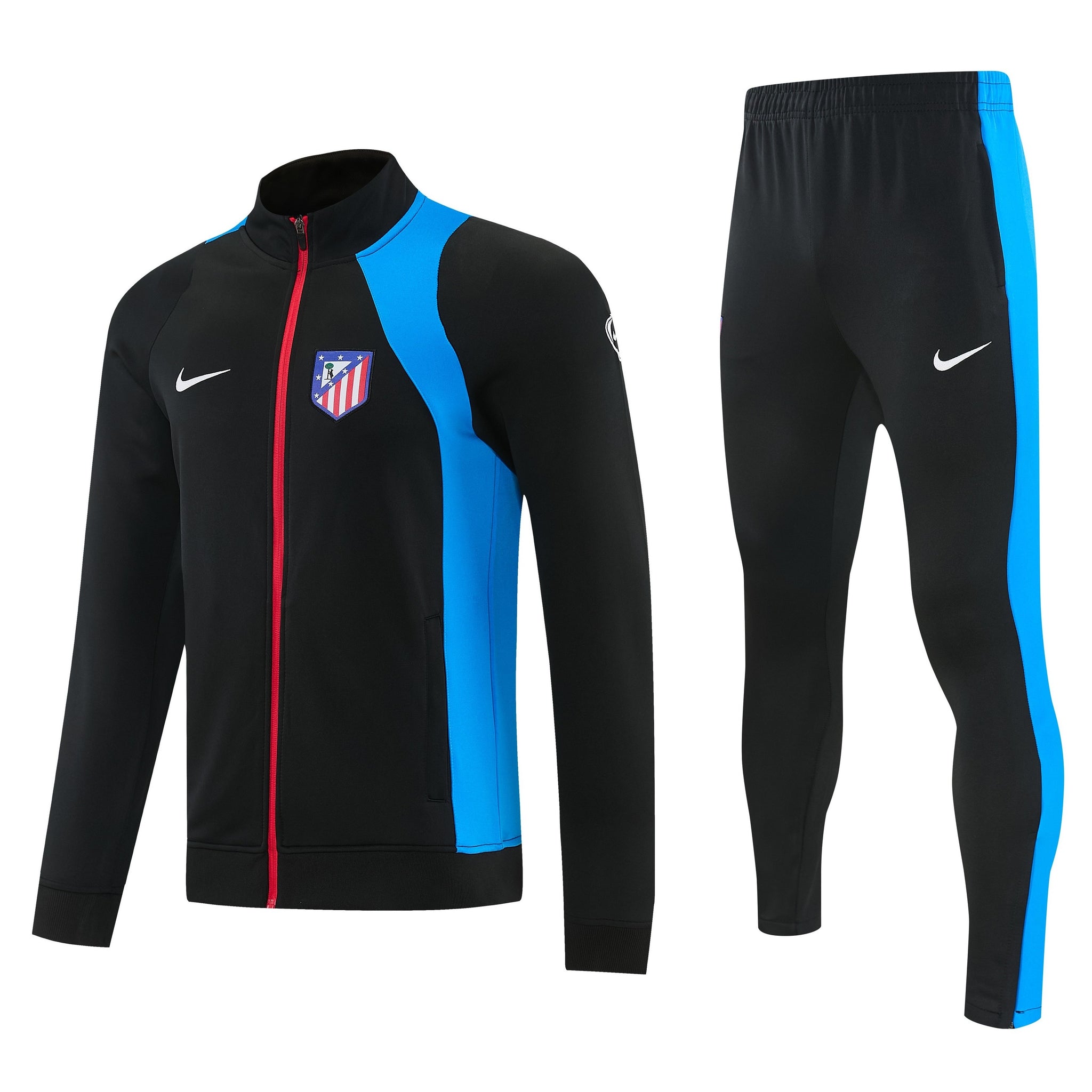 Atletico Madrid 2026/27 Black Full-Zip Tracksuit Set