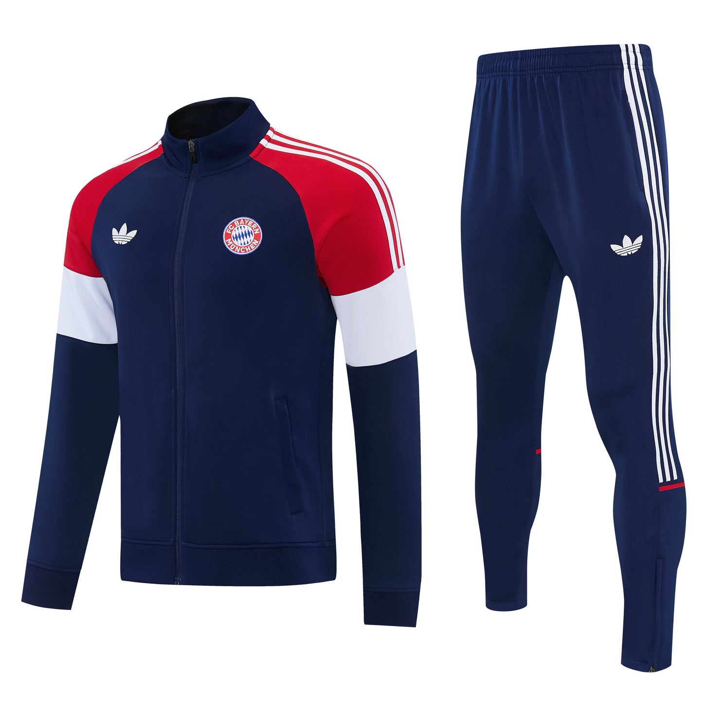 Bayern Munich 2026/27 Navy & Red Full-Zip Tracksuit Set