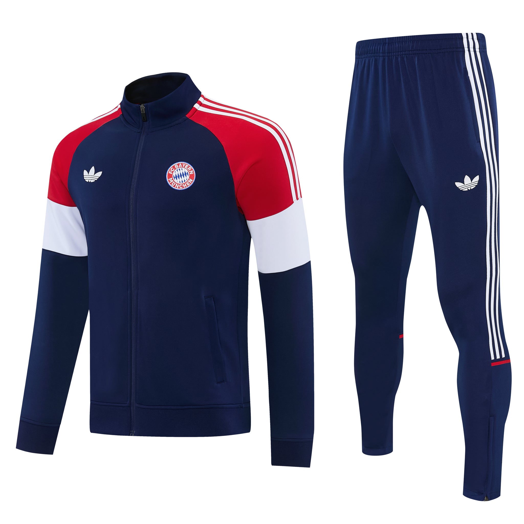 Bayern Munich 2026/27 Navy & Red Full-Zip Tracksuit Set