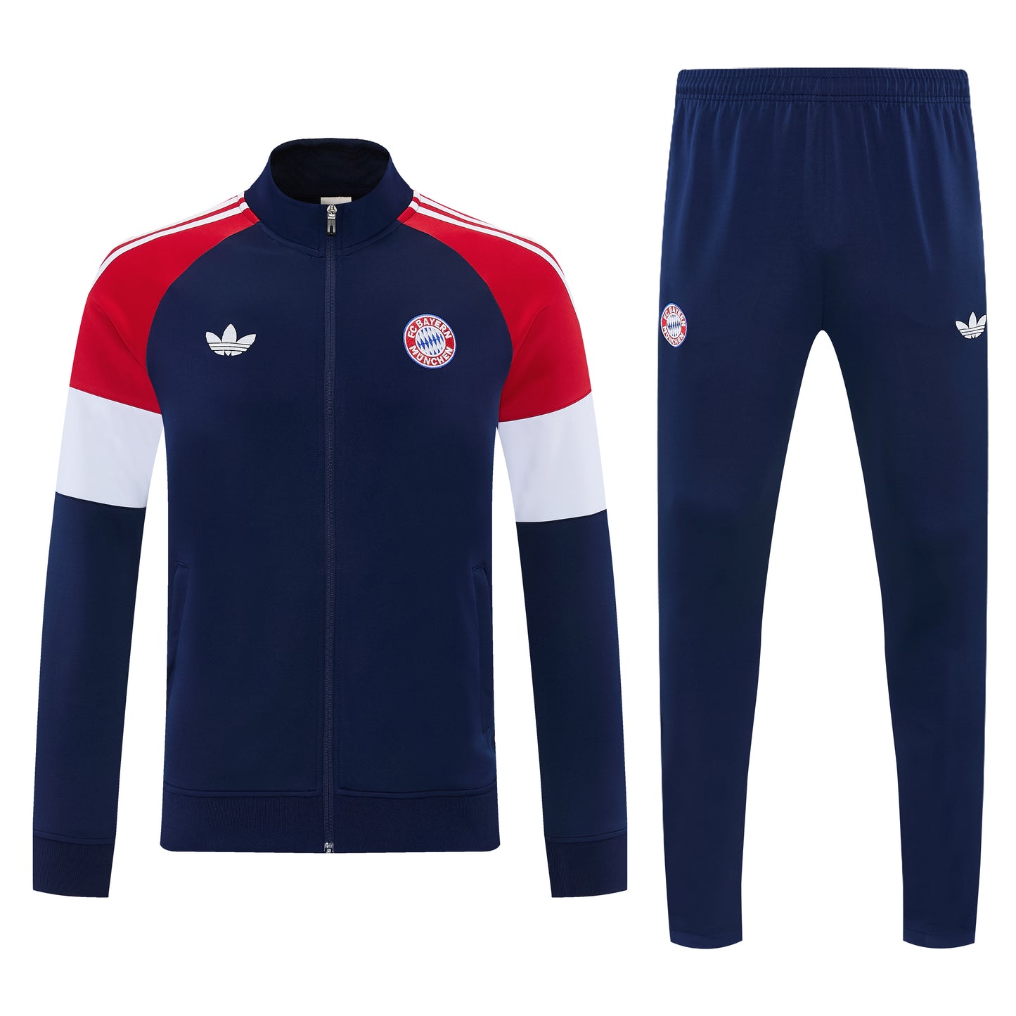 Bayern Munich 2026/27 Navy & Red Full-Zip Tracksuit Set