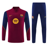 Barcelona 2026/27 Maroon Hal-Zip Tracksuit Set