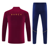 Barcelona 2026/27 Maroon Hal-Zip Tracksuit Set