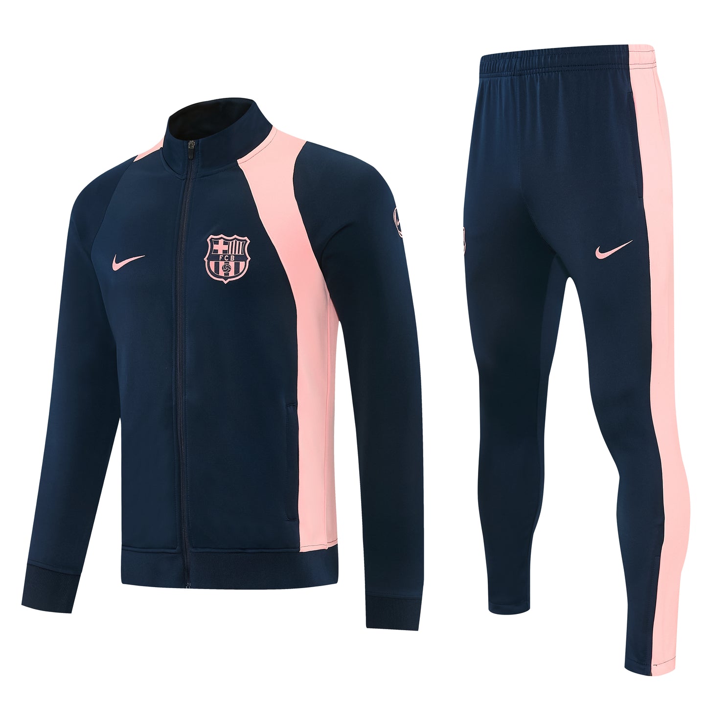 Bracelona 2026/27 Navy &vPink Full-Zip Tracksuit Set