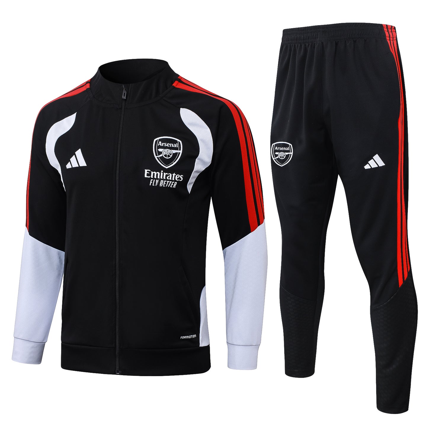 Arsenal 2026/27 Black Half-Zip Tracksuit Set