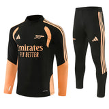 Arsenal 2026/27 Black And Orange Half-Zip Tracksuit Set