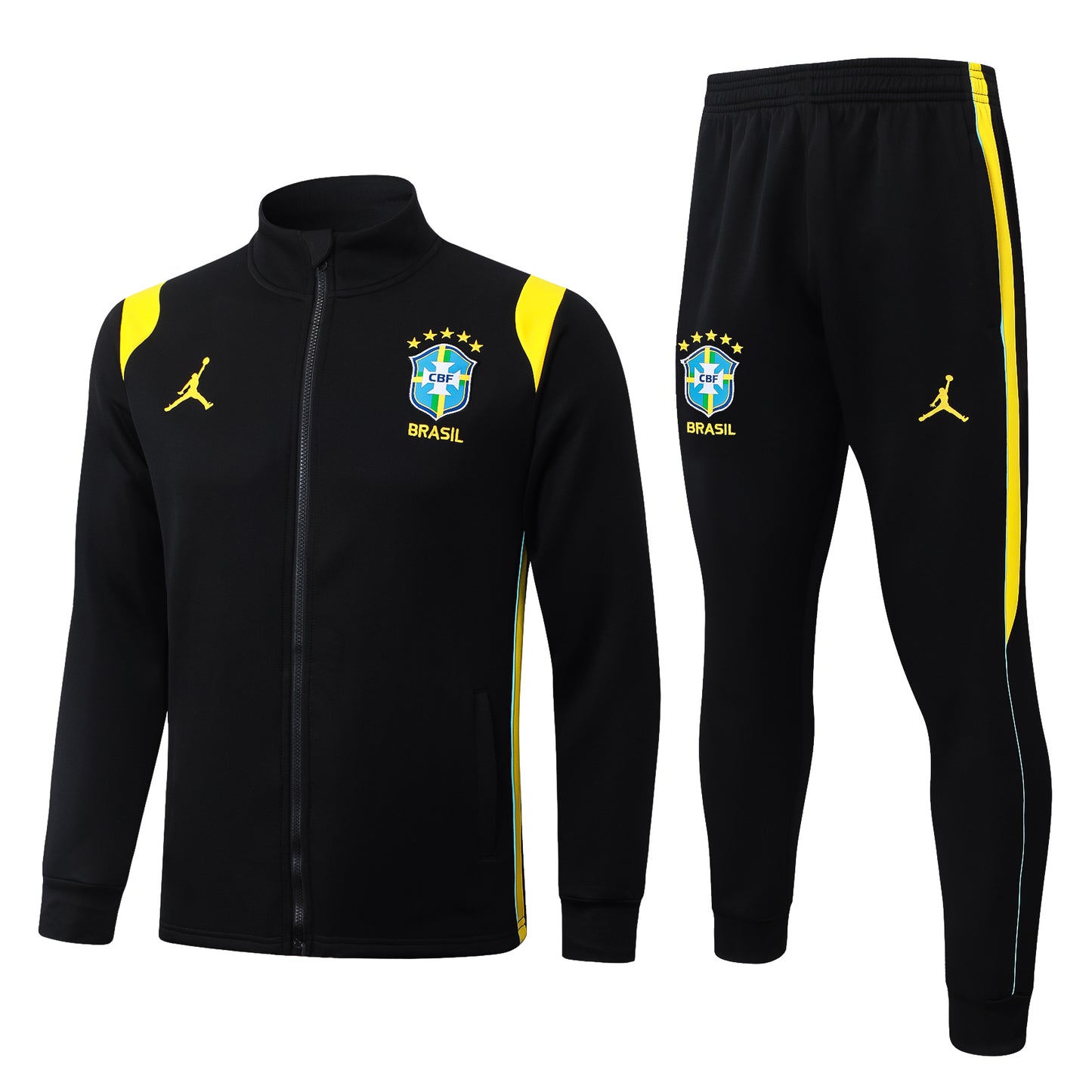 Brazil 2026/27 Black Full-Zip Tracksuit Set