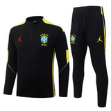 Brazil 2026/27 Black Half-Zip Tracksuit Set