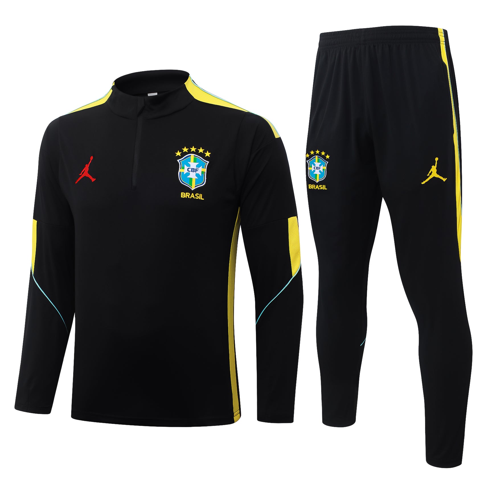 Brazil 2026/27 Black Half-Zip Tracksuit Set