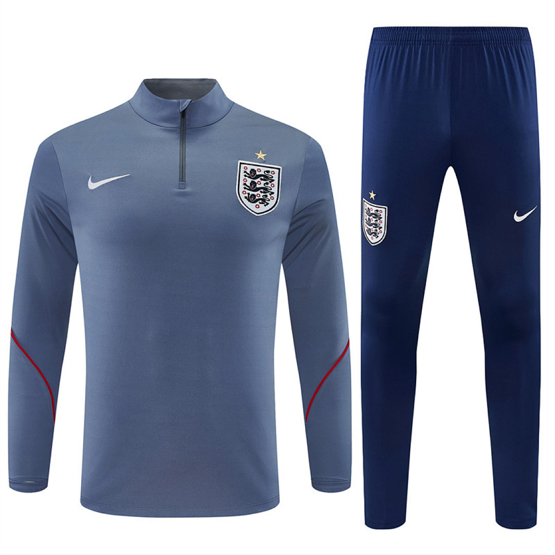England 2026/27 Grey Half-Zip Tracksuit Set
