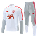 Liverpool 2026/27 White & Grey Half-Zip Tracksuit Set