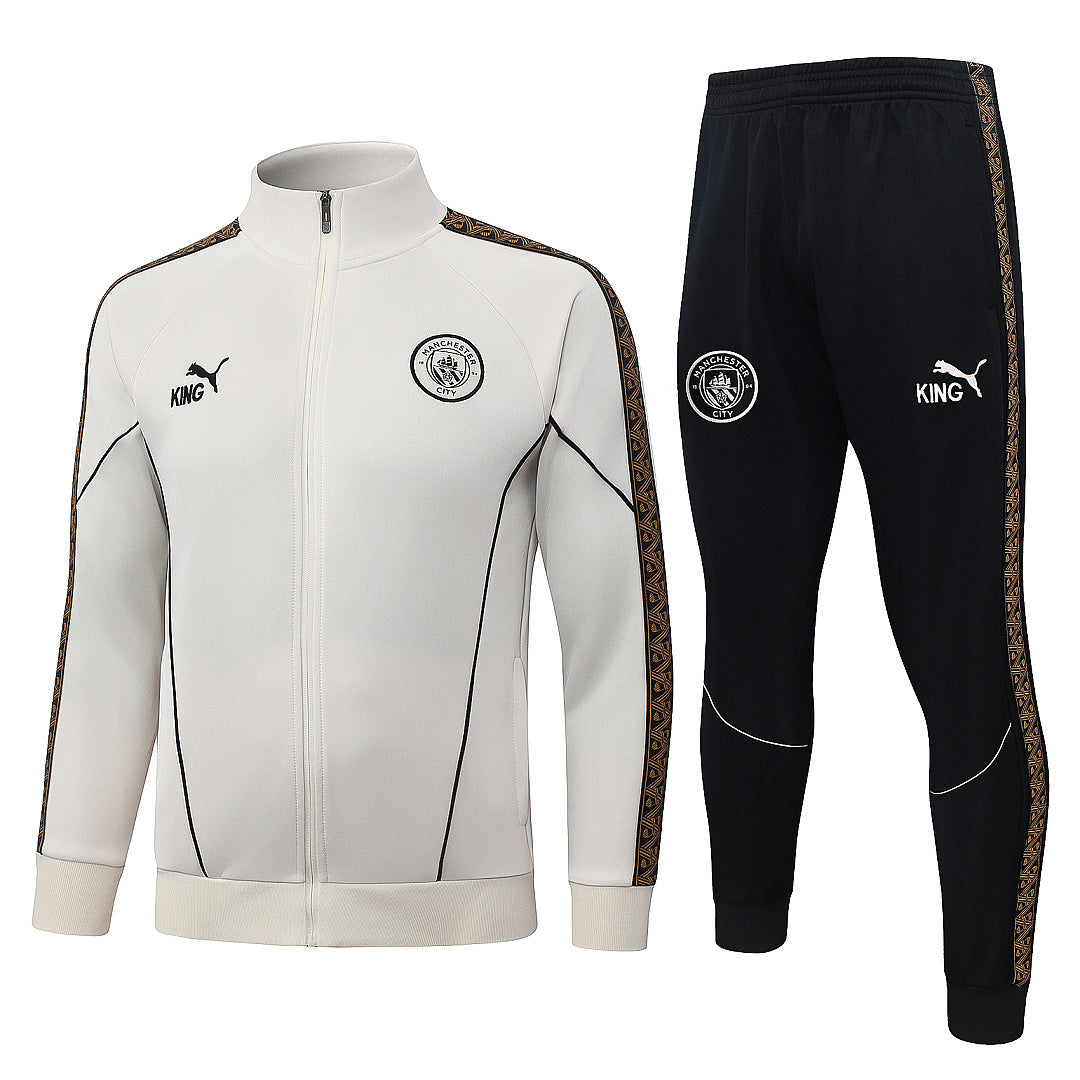 Manchester City 2026/27 Cream Full-Zip Tracksuit Set