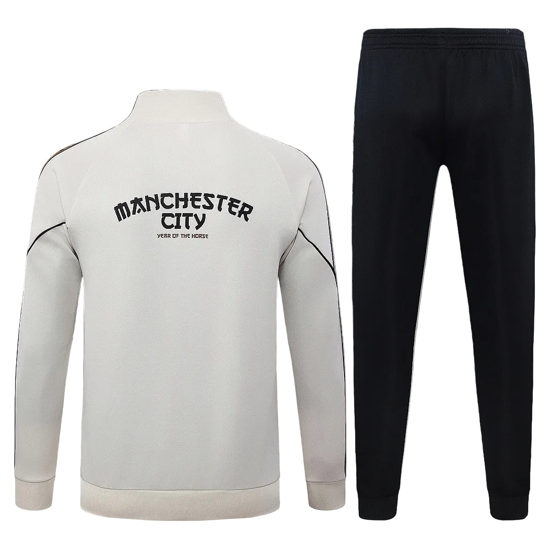 Manchester City 2026/27 Cream Full-Zip Tracksuit Set