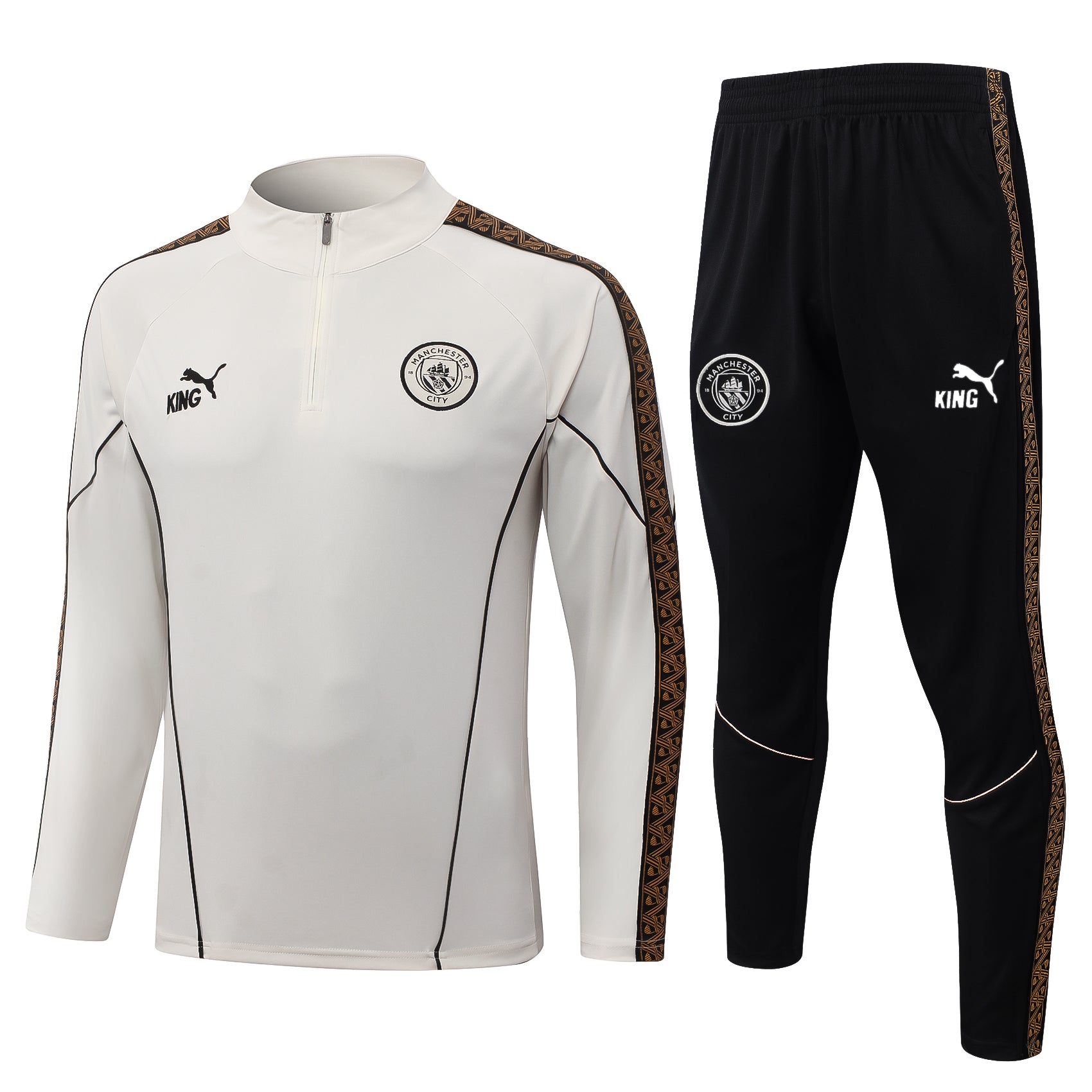 Manchester City 2026/27 Cream Half-Zip Tracksuit Set