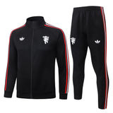 Manchester United 2026/27 Black & Red Full-Zip Tracksuit Set