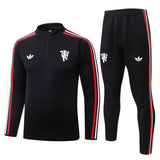 Manchester United 2026/27 Black & Red Half-Zip Tracksuit Set