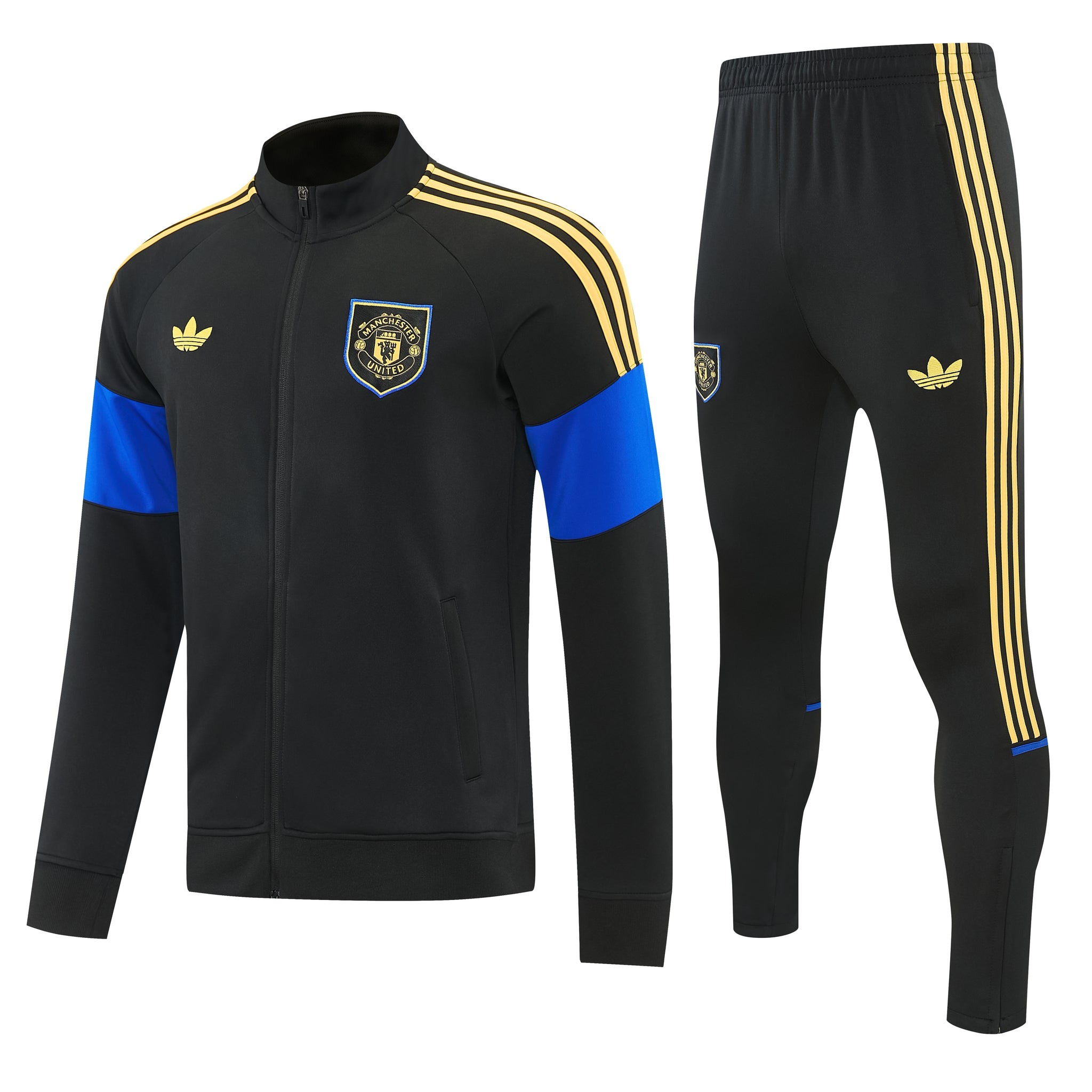 Manchester United 2026/27 Black & Blue Full-Zip Tracksuit Set
