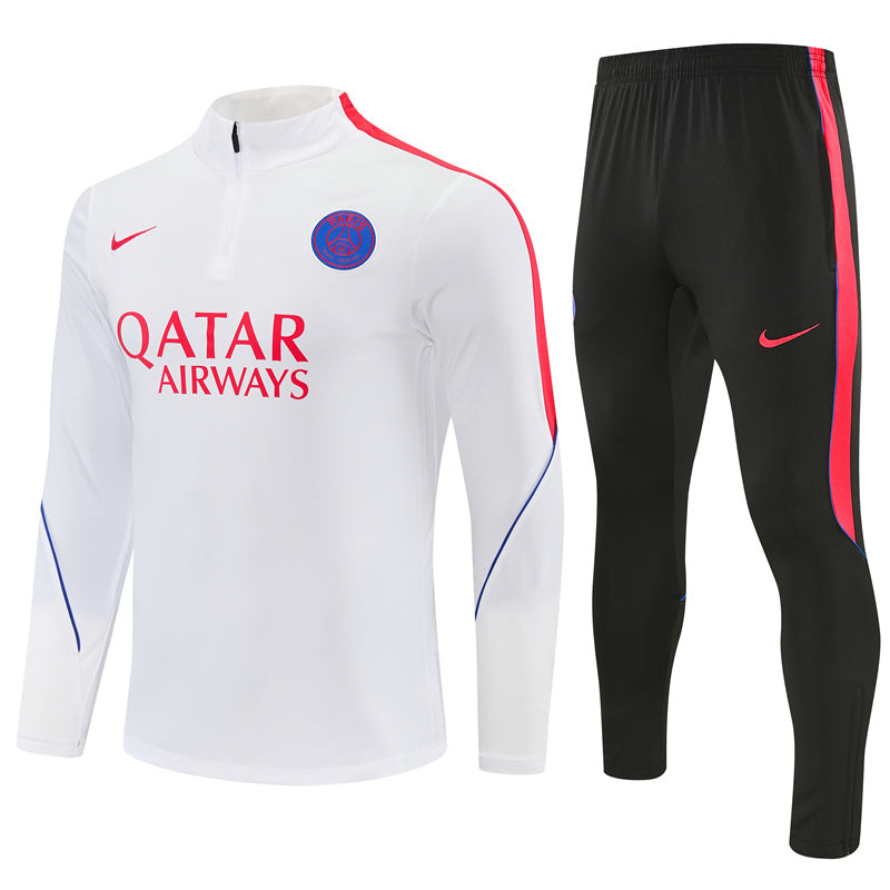 Paris 2026/27 White Half-Zip Tracksuit Set