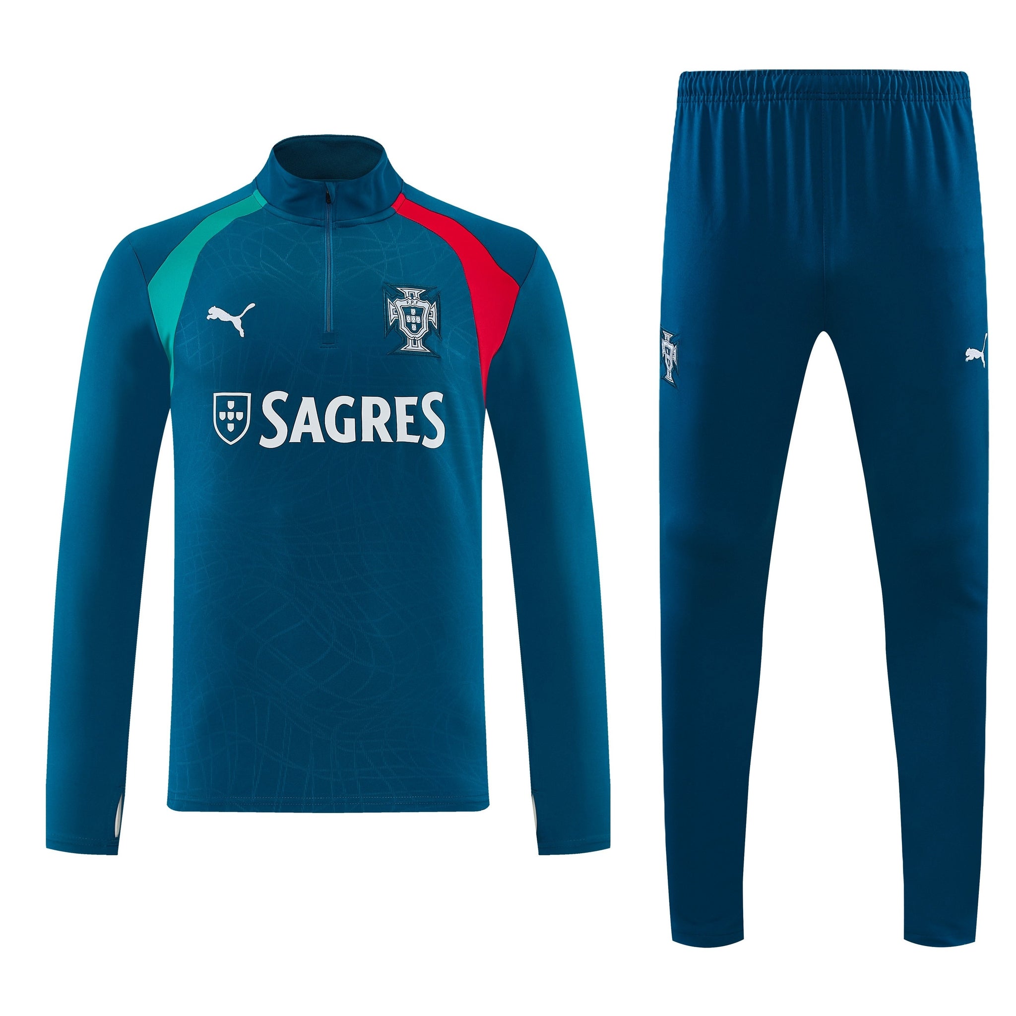 Portugal 2026/27 Blue Half-Zip Tracksuit Set