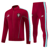 Portugal 2026/27 Maroon Full-Zip Tracksuit Set