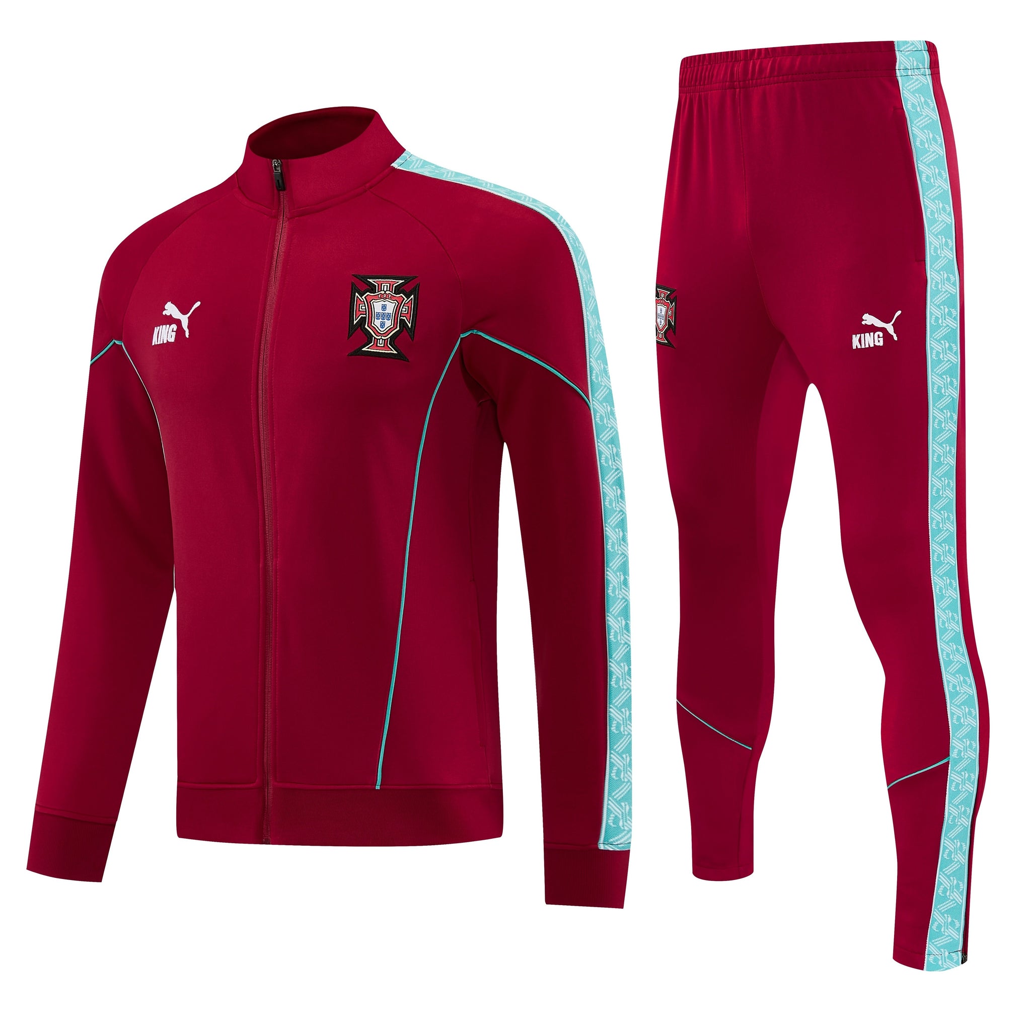 Portugal 2026/27 Maroon Full-Zip Tracksuit Set
