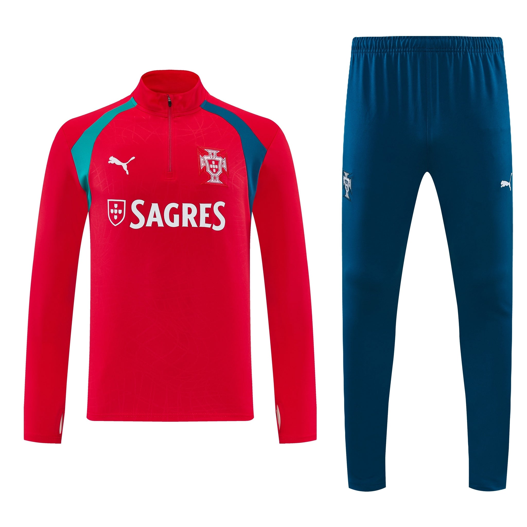 Portugal 2026/27 Red Half-Zip Tracksuit Set
