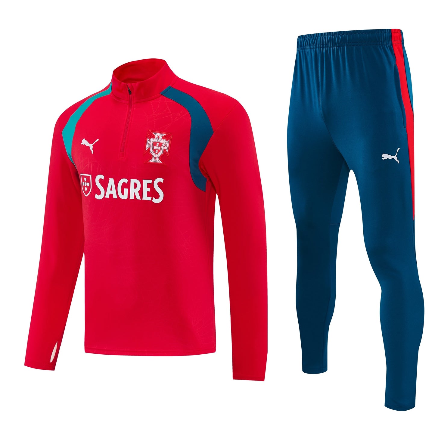 Portugal 2026/27 Red Half-Zip Tracksuit Set