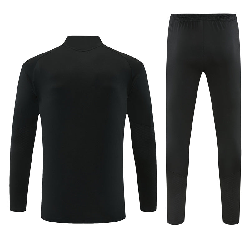 Real Madrid 2026/27 Black & Pink Half-Zip Tracksuit Set