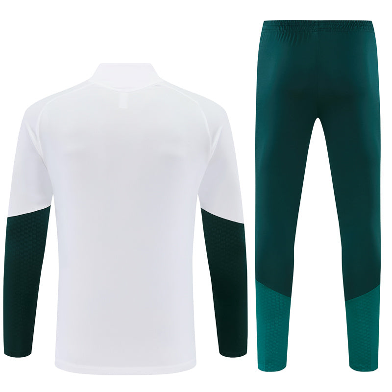 Real Madrid 2026/27 White Half-Zip Tracksuit Set