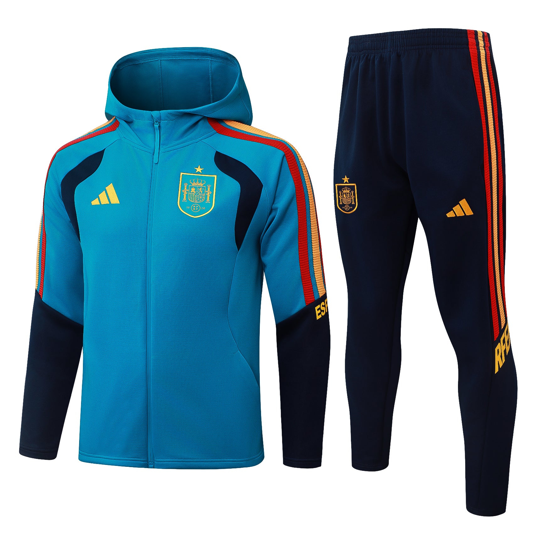 Spain 2026/27 Blue Full-Zip Hoodie Tracksuit Set