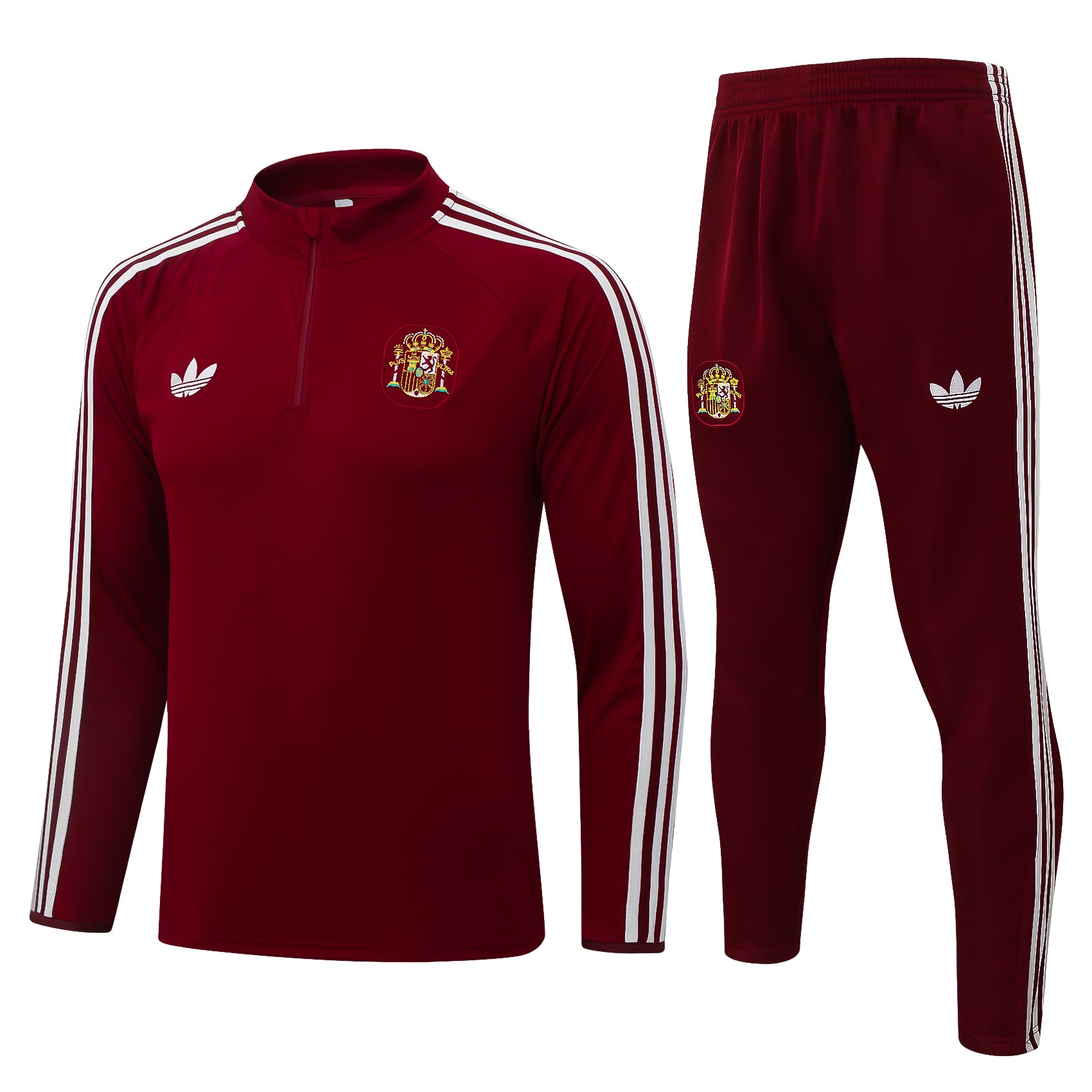 Spain 2026/27 Dark Red Half-Zip Tracksuit Set