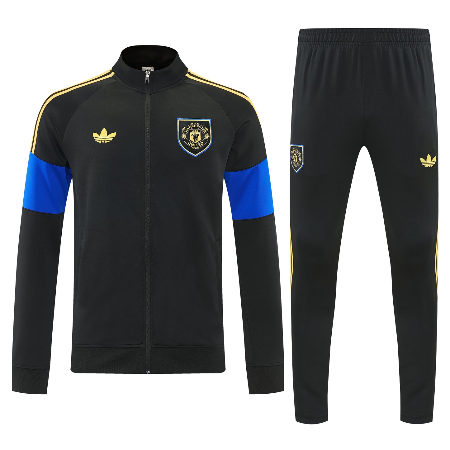 Manchester United 2026/27 Black & Blue Full-Zip Tracksuit Set