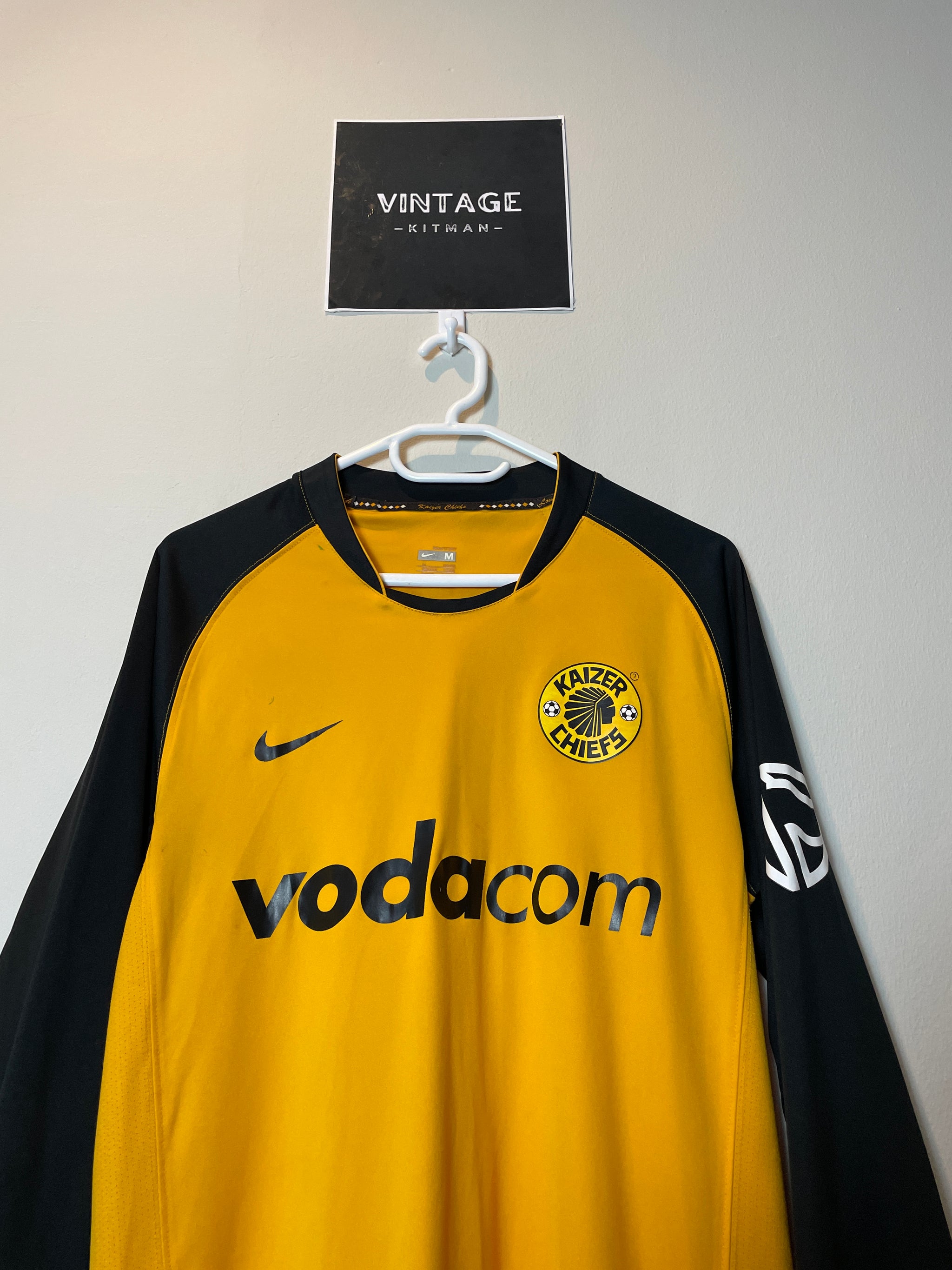 2007/08 Kaizer Chiefs Home Long Sleeve Retro Jersey *Original* Medium 7/10