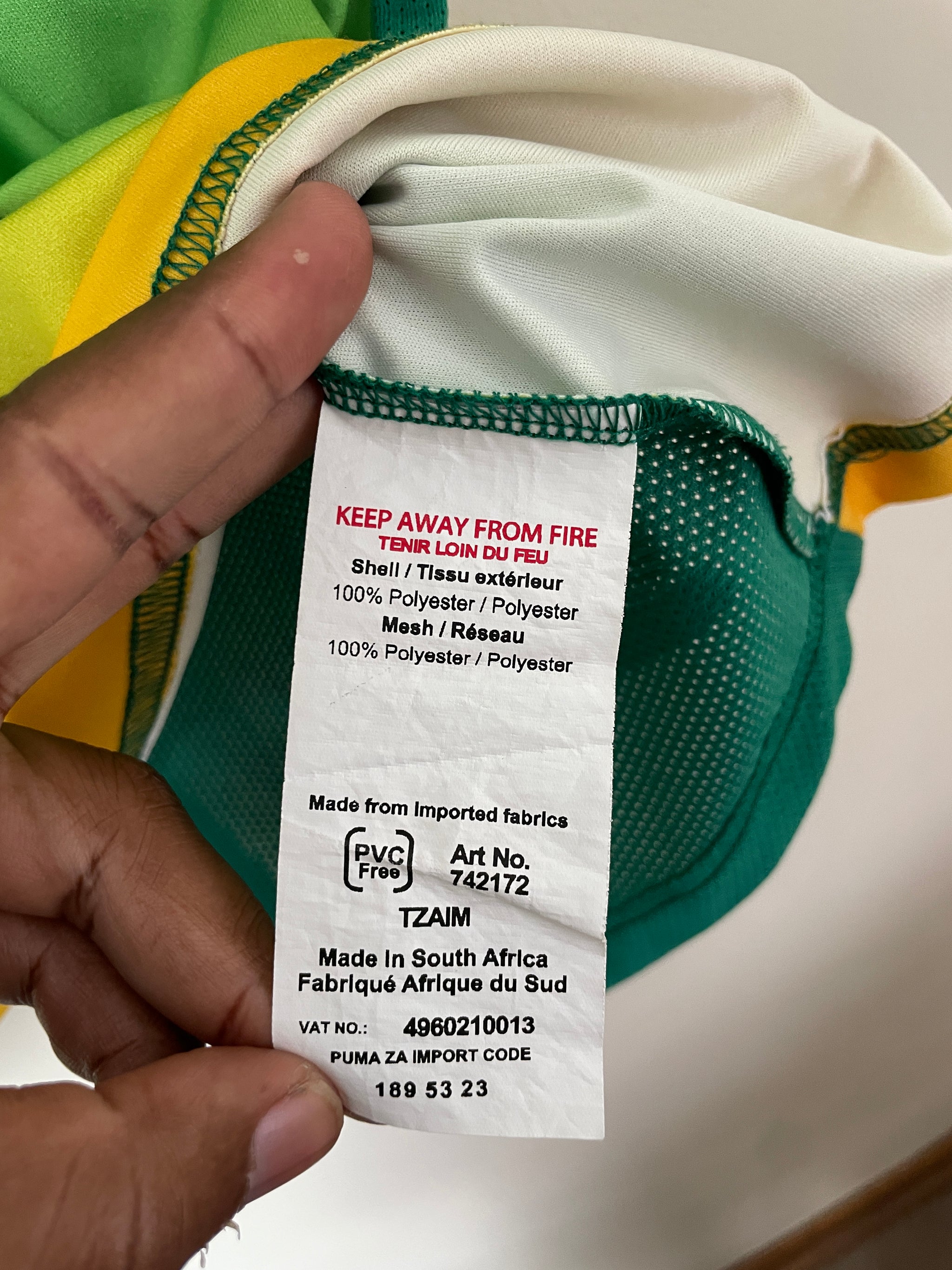 2012 Bafana Bafana Away Retro Jersey *Original* XL 10/10