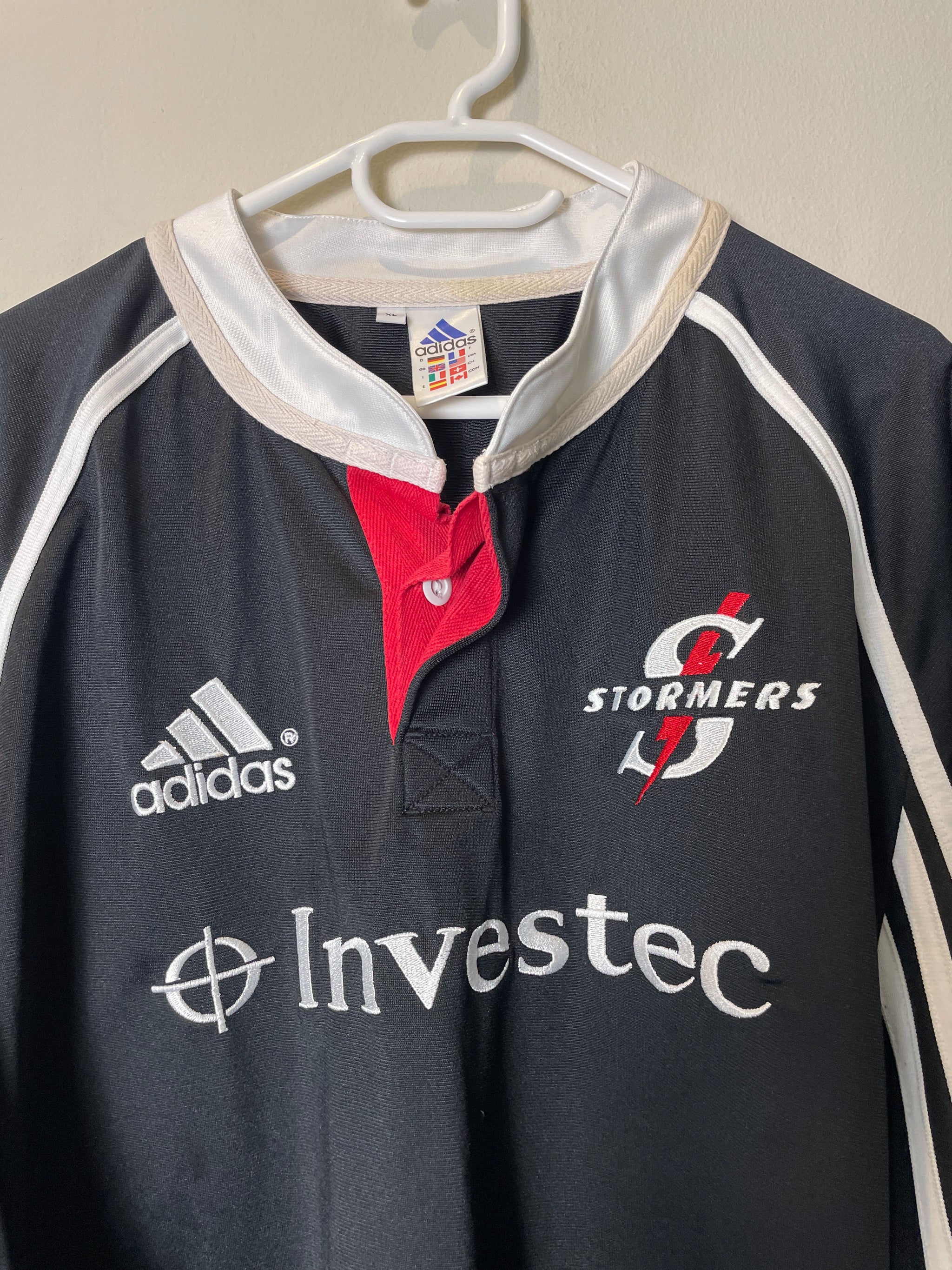 2003/04 Stormers Home Adidas Retro Rugby Jersey *Original* XL 8/10