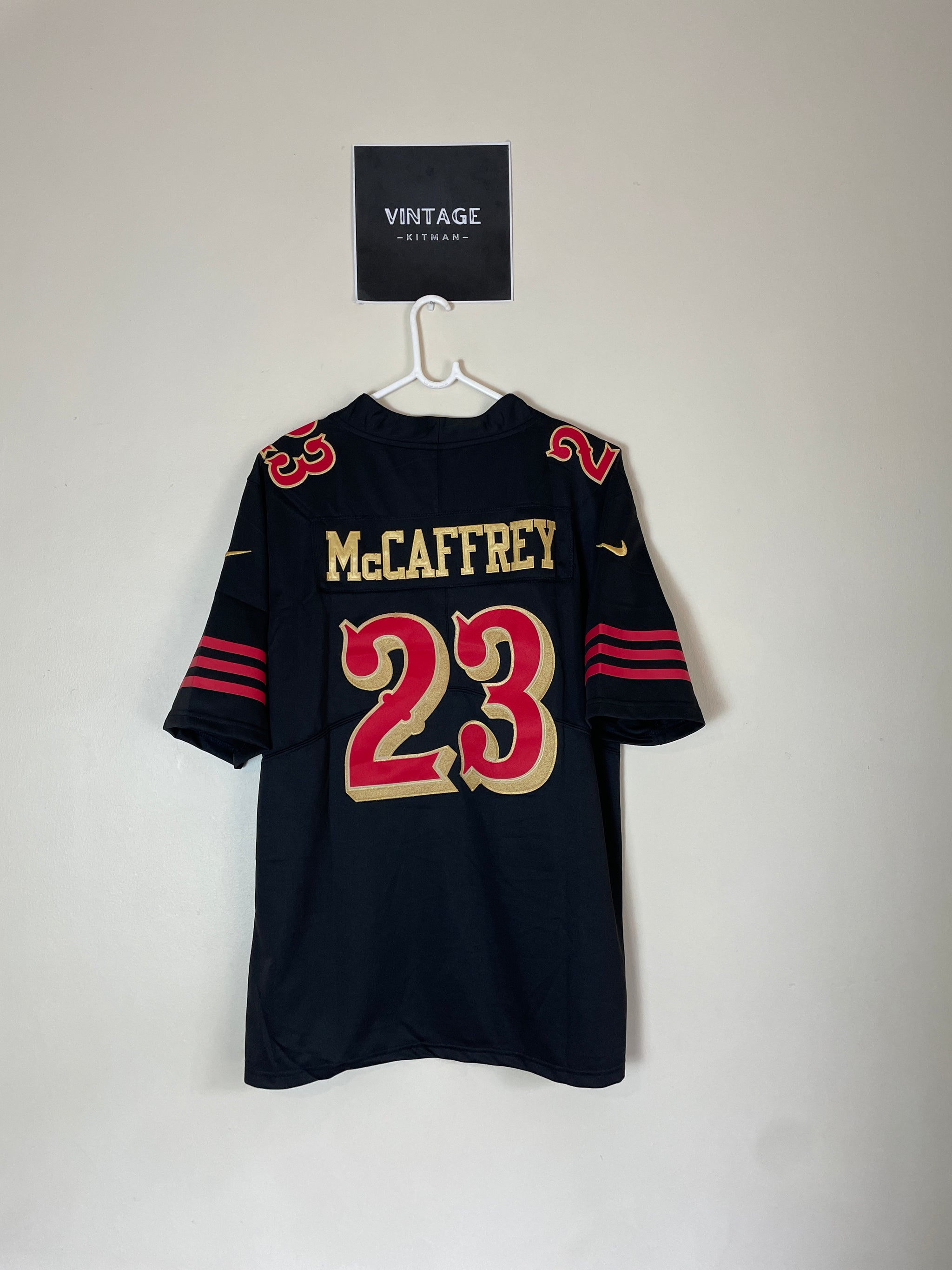 San Fransisco 49ers 2025 Rivalries #23 McCAFFREY (Small fits like Medium)