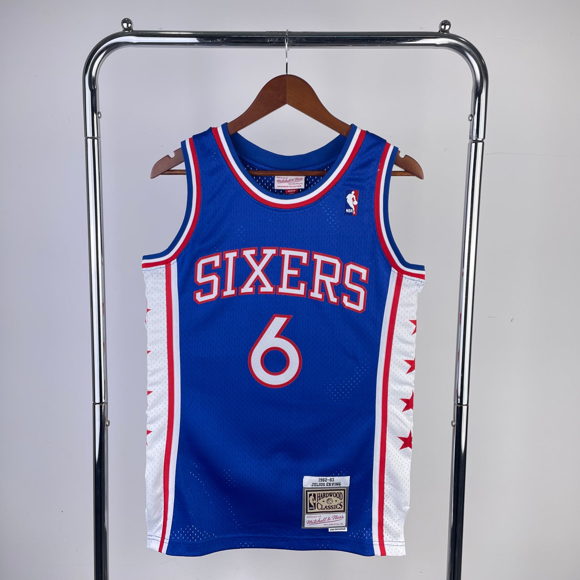 Philadelphia 76ers 1982-83 Julius Erving Blue Mitchell Ness