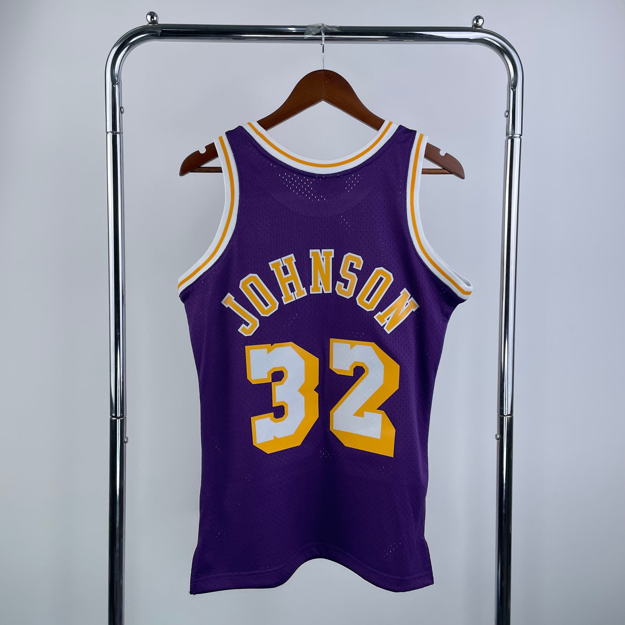Los Angeles Lakers 1984-85 Magic Johnson Purple Mitchell & Ness Hardwood Classics Swingman Jersey