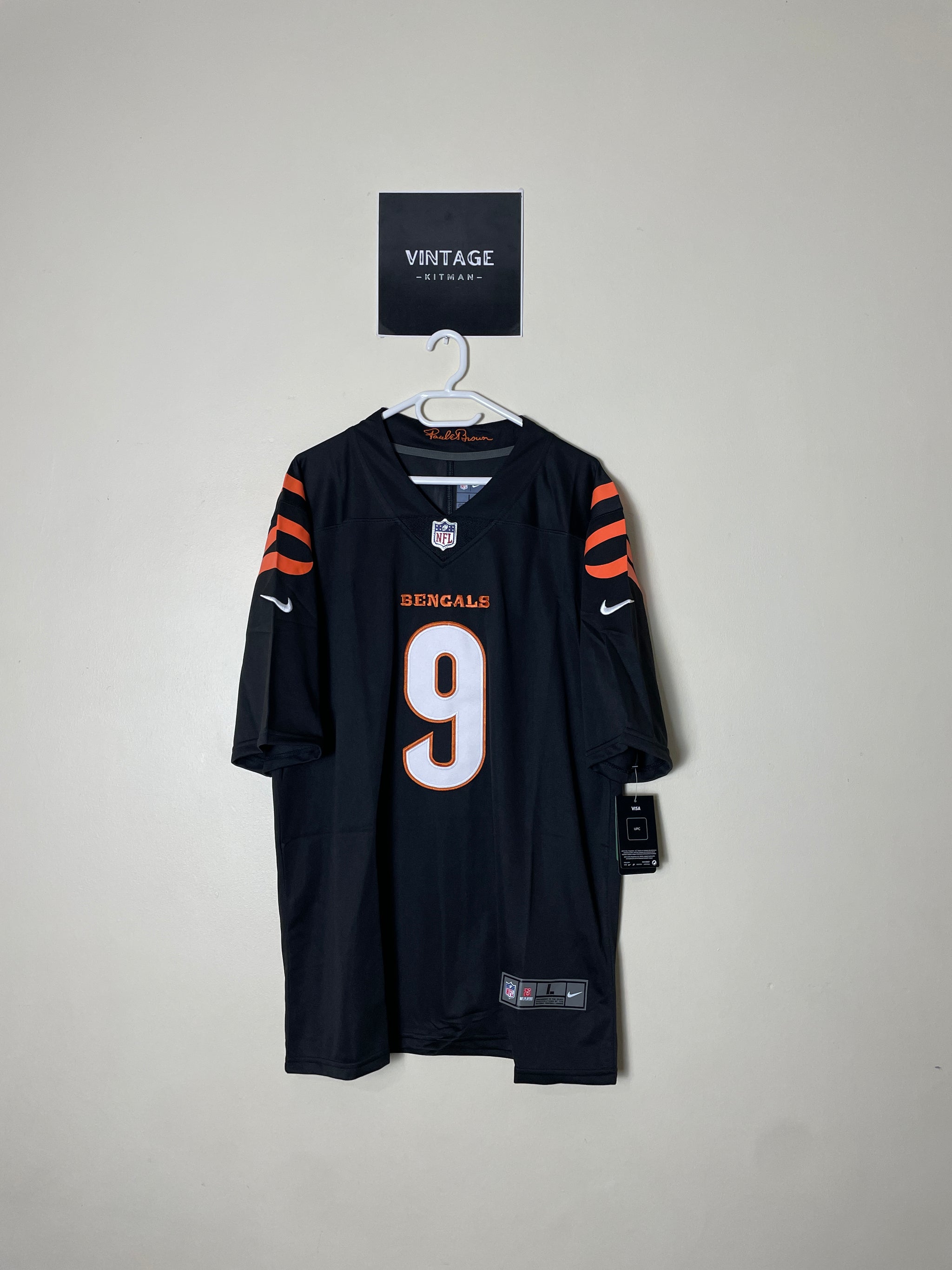 Cincinnati Bengals 2024 Home #9 BURROW (L - Fits like XL)