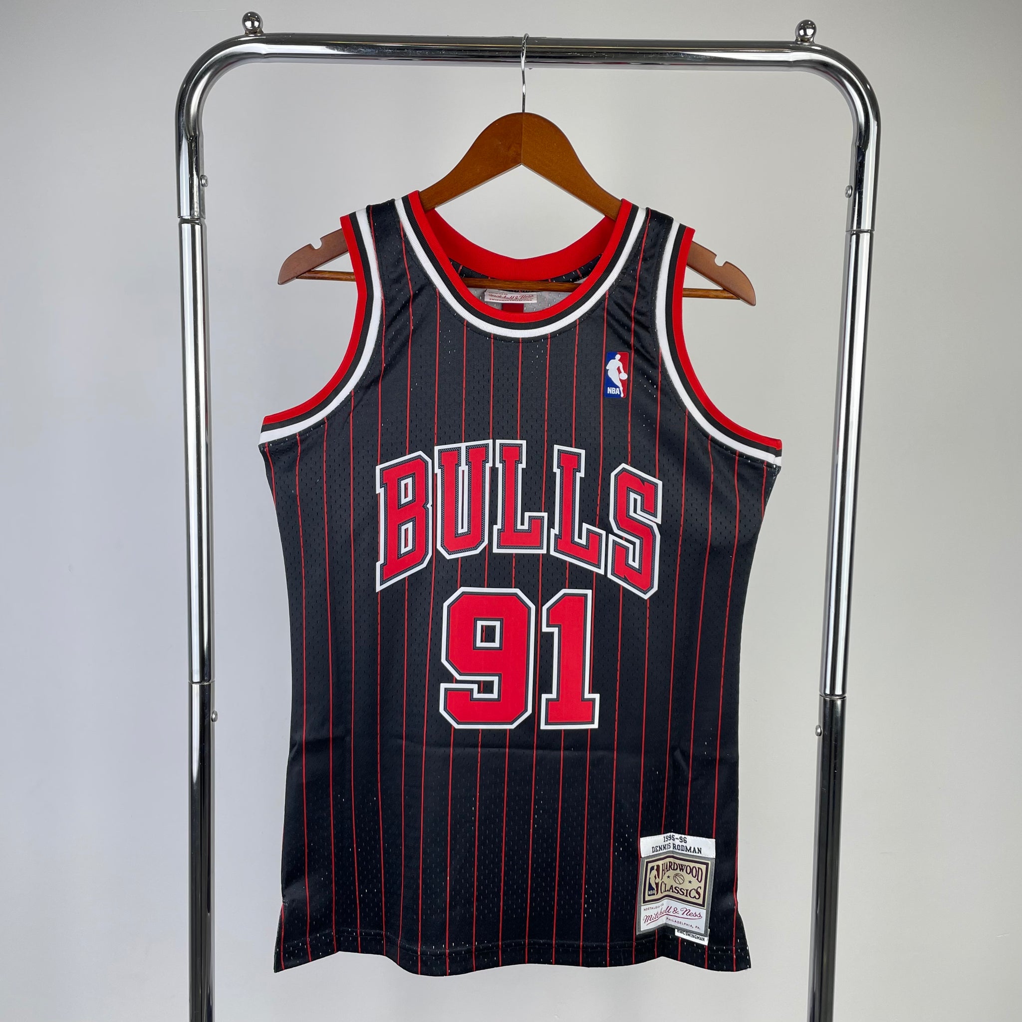 Chicago Bulls 1995-96 #91 Dennis Rodman Alternate Mitchell & Ness Swingman Jersey
