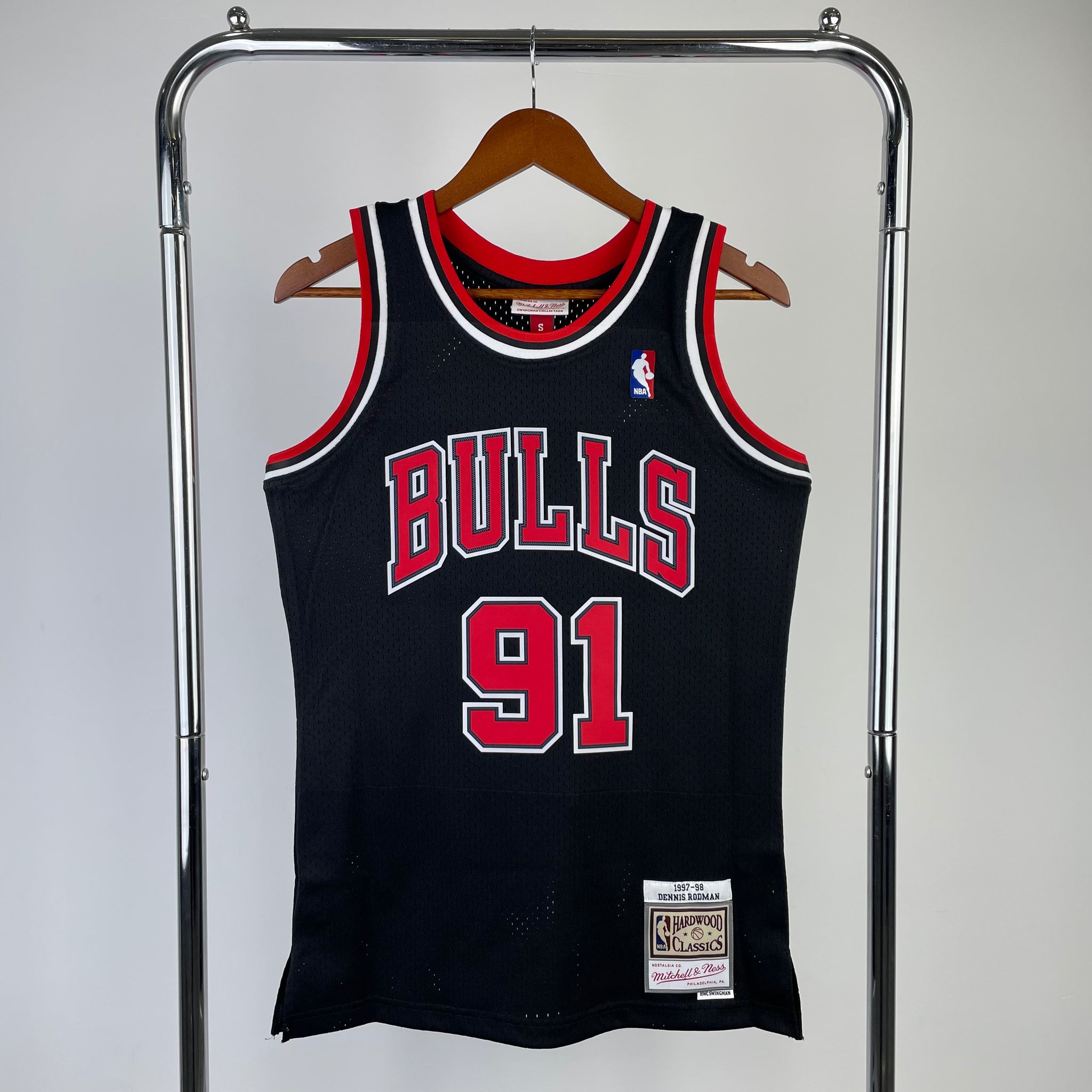 Chicago Bulls 1997-98 #91 Dennis Rodman Alternate Mitchell & Ness Swingman Jersey