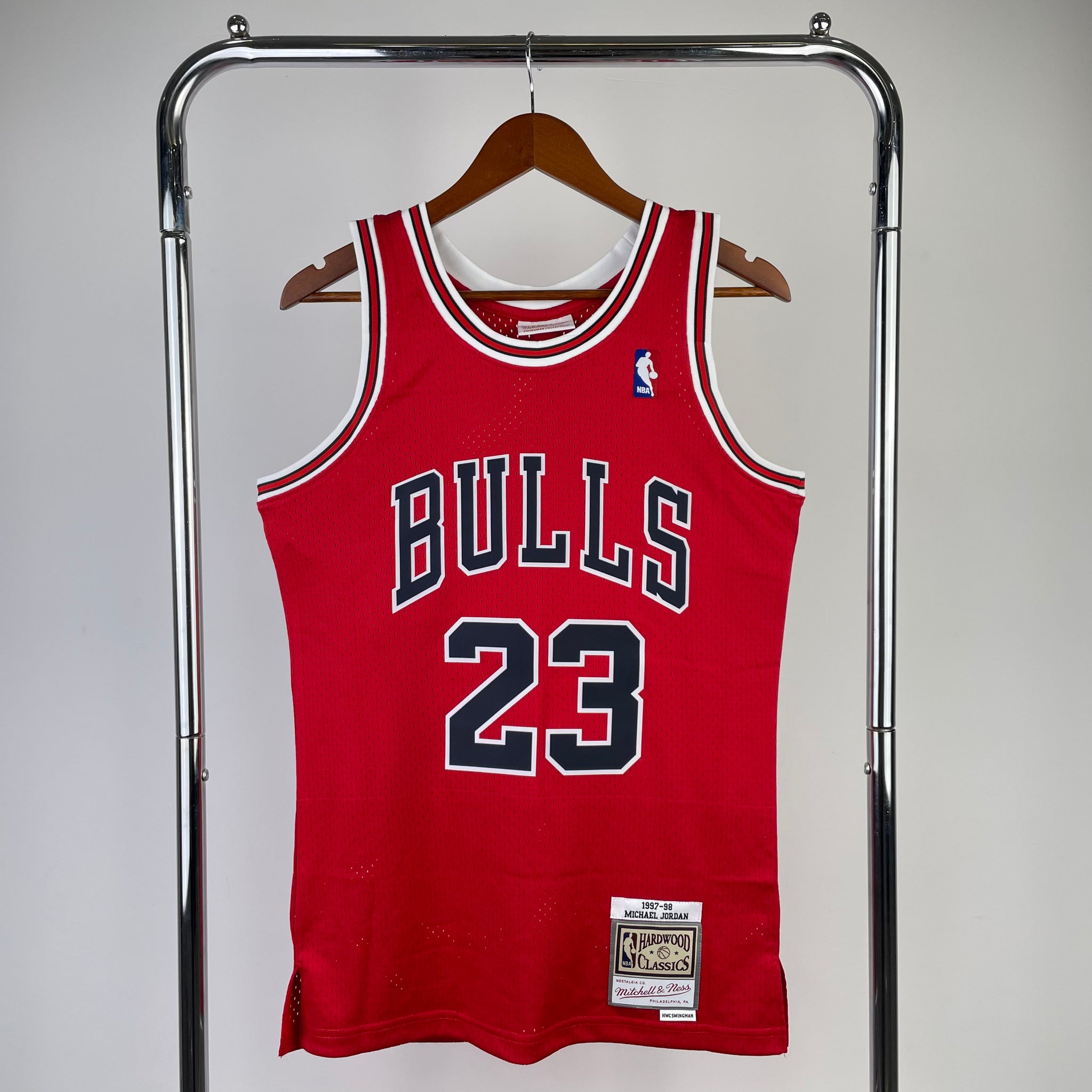 Chicago Bulls 1997-98 #23 Micheal Jordan Away Red Mitchell & Ness Swingman Jersey