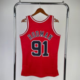 Chicago Bulls 1997-98 #91 Dennis Rodman Away Red Mitchell & Ness Swingman Jersey