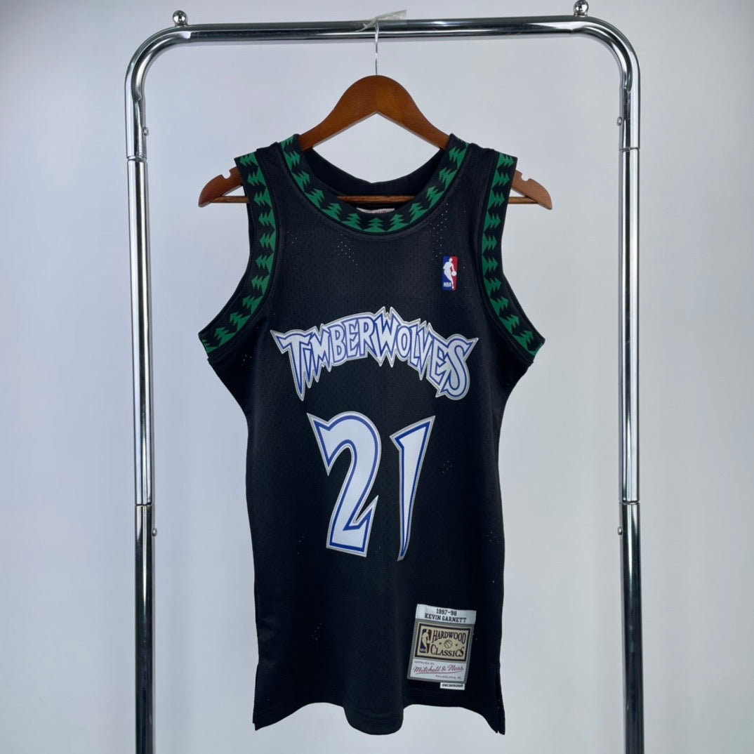 Minnesota Timberwolves 1997-98 Kevin Garnett Mitchell & Ness Hardwood ...