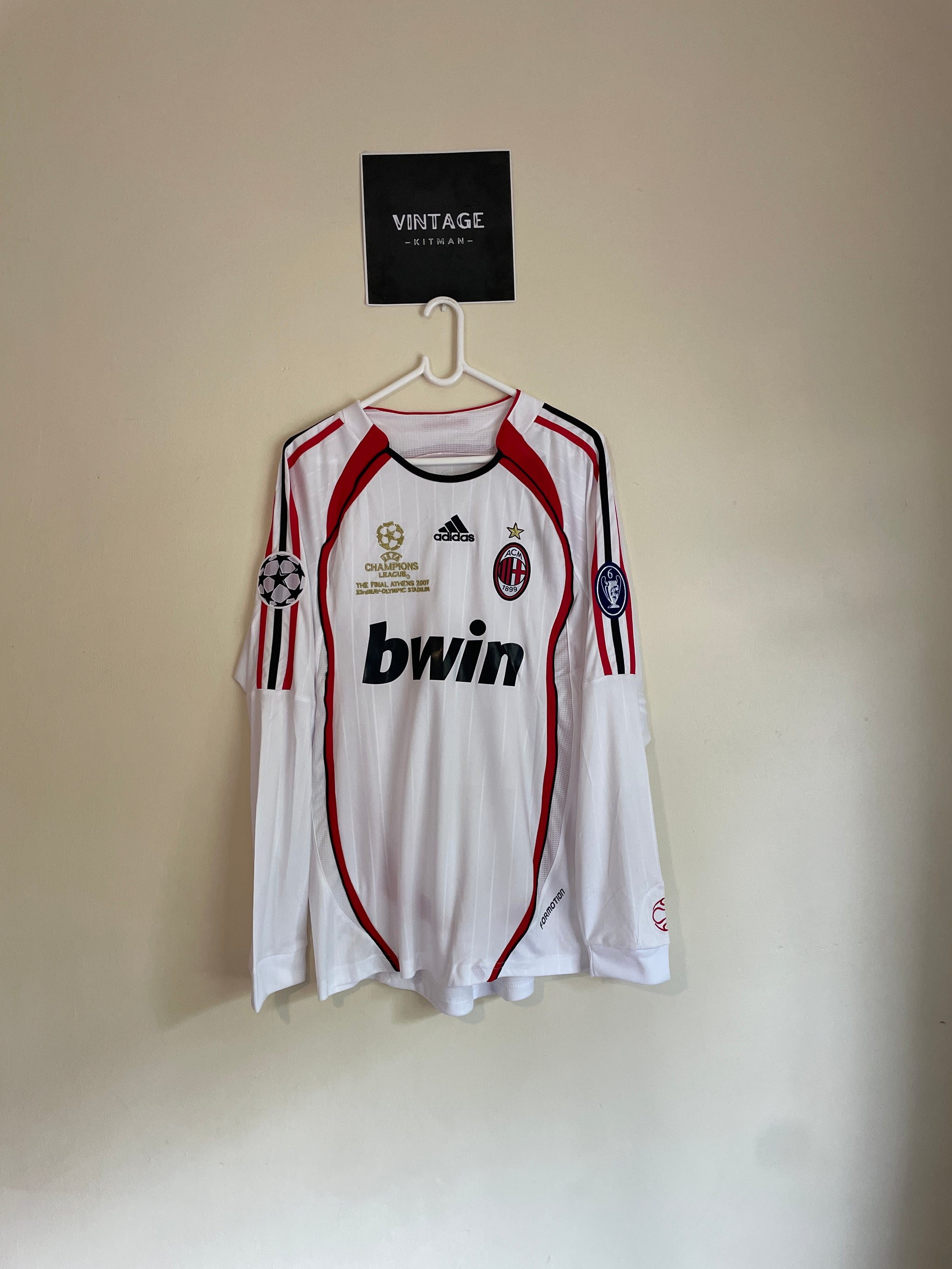 AC Milan 2007 UCL Final Long Sleeve Jersey #22 KAKÁ (L)