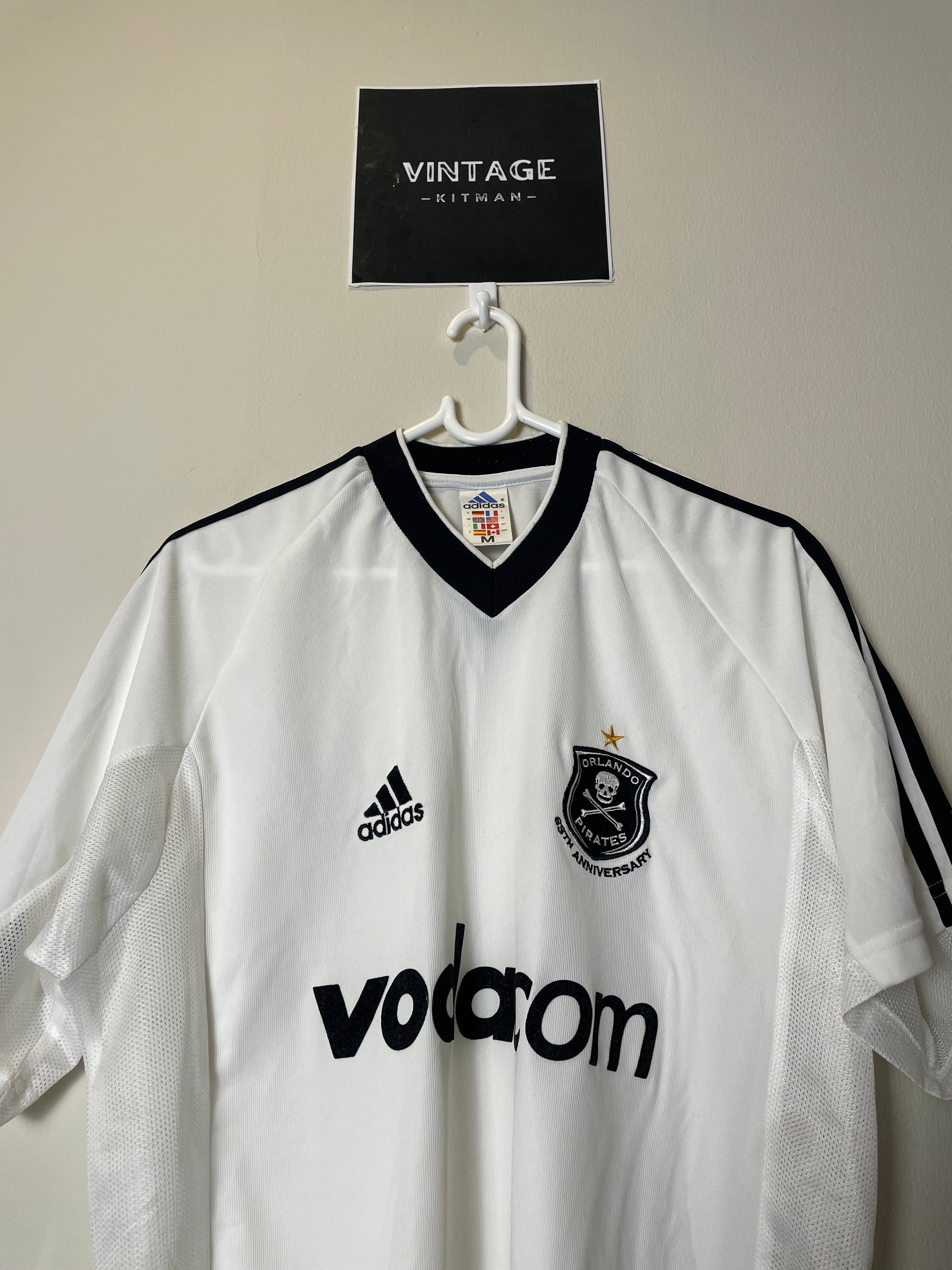 2003/04 Orlando Pirates Away ‘65th Anniversary’ Retro Jersey *Original* M 9/10