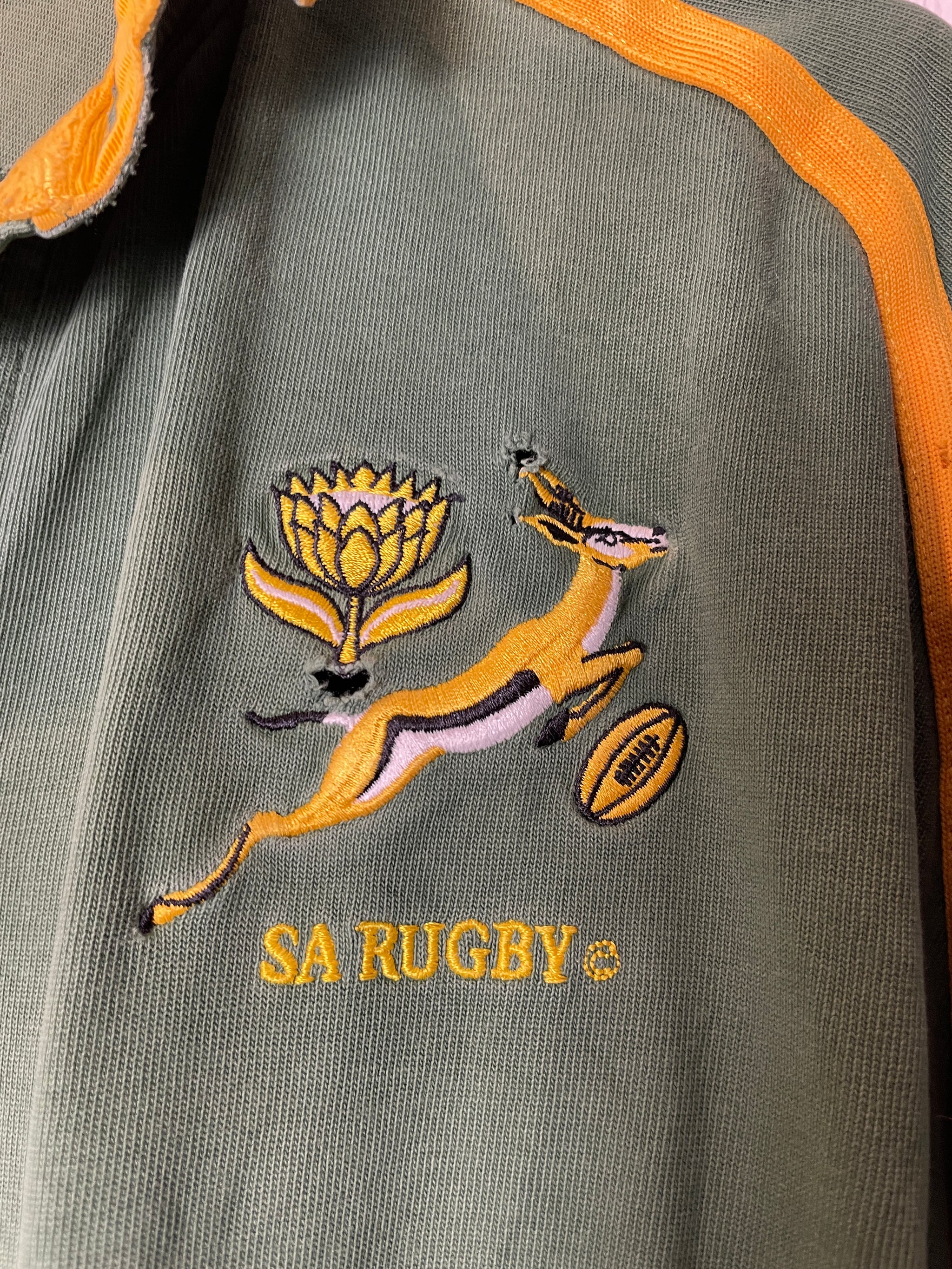 2002 Springboks Home Nike Retro Long Sleeve Rugby Jersey *Original* XL 7/10